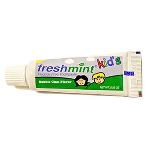 TOOTHPASTE KIDS FLUORIDE FREE SM 0.85OZ BUBBLE GUM FLAVOR (144/CS) [100-TP09-FF]
