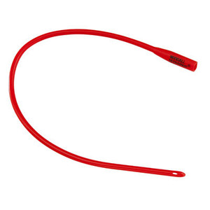 CATHETERS URETHRAL DISP ST INTERMITTENT RED RUBBER LATEX ROUND TIP 14FR 16IN DOVER (100/CS) [150-7660143]