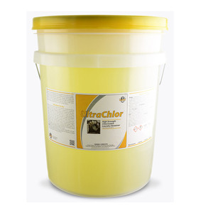 LAUNDRY BLEACH LIQUID HIGH STRENGTH 200-400:1 DIL 15 GAL ULTRACHLOR MADE USA (15GAL/DRUM) [500-ESL05-15]