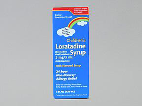 ANTIHISTAMINES ALLERGY RELIEF LORATADINE NON-DROWSY F/CHILDREN 5MG LIQUID 4OZ BTL FRUIT FLAV (1/BX) [PH351]