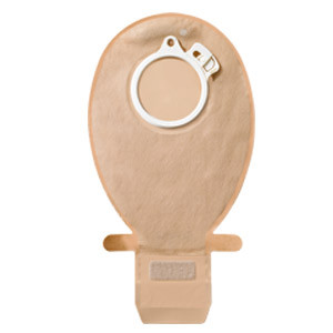 OSTOMY PCH 2PC DRAIN PRE-SIZED 11 1/2IN TRANS RED COUPLING WIDE OUTLET SENSURA (20/BX 16BX/CS) [046-11125]