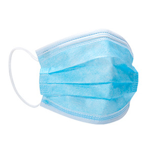 MASKS SURGICAL PLEATED W/EARLOOPS DISP FDA 510K / ASTM LEVEL 1 STANDARDS FLUID RESISTANT 3PLY BLUE (50/BX 6BX/CS) [500-M50BS-L1]