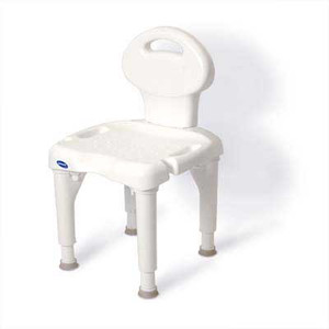 SEATS BATH BENCH W/BACK PLASTIC FRAME ADJ HT 400LB CAP 15-21.25INH X 17IND X 20INW I-FIT (2/CS) [776-9781]