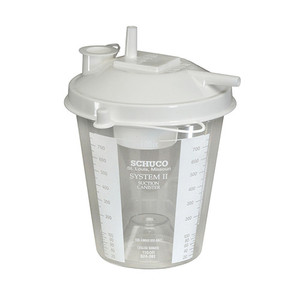 SUCTION ASPIRATOR ACCESSORIES CANISTERS DISP 800CC HI-FLOW SCHUCO (70/CS) [024-S1160BA-CS]