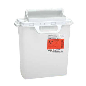 SHARPS CONTAINERS 12 QT / 3 GAL MAILBOX COUNTER BALANCED LID PEARL (10/CS) [BD305053]