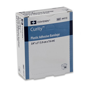 BANDAIDS PLASTIC .75IN X 3IN CURITY (50/BX 72BX/CS) [150-44113]