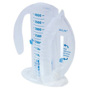 OXYGEN SPIROMETERS LUNG VOLUME EXERCISER 4000ML W/O VALVE LF AIRLIFE (12/CS) [304-001902A]