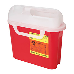 SHARPS CONTAINERS 5.4 QT SIDE ENTRY COUNTER BALANCED LID PEARL (12/CS) [BD305425]