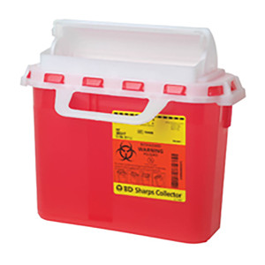SHARPS CONTAINERS 5.4 QT MAILBOX COUNTER BALANCED LID RED (12/CS) [BD305426]