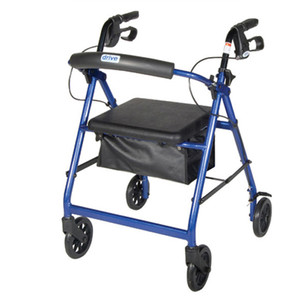 ROLLATORS ALUMINUM W/LOOP BRAKE 300LB CAP 6IN CASTERS BLACK (EA) [500-RLT1-BK]