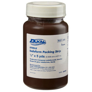 PACKING STRIPS IODOFORM ST .25IN X 5YD BTL (12/CS) [060-270]