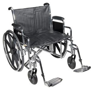WHEELCHAIR 20IN BARIATRIC DET DESK ARMS ELR 450LB CAP SENTRA (EA) [482-STD20ECDDAHD-ELR]