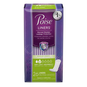 PADS BLADDER CONTROL GUARDS LIGHT ABS DISP LF 7.5IN POISE (26/BG 8BG/CS) [KC19305]