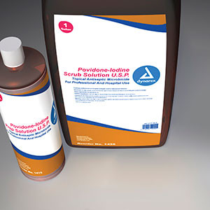 SOLUTIONS WOUND PREP POVIDINE IODINE (PVP) 8OZ COMPARE TO BETADINE (24/CS) [500-PVP-08]