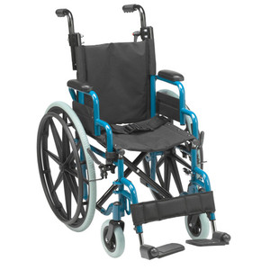 WHEELCHAIR 14IN PEDIATRIC BLUE WALLABY 150LB CAP (EA) [482-WB1400-2GJB]