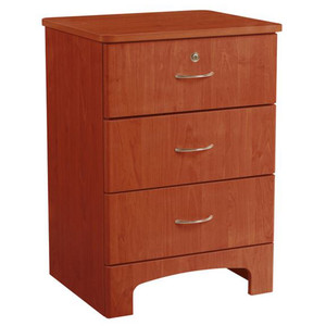 CABINET BEDSIDE 3 DRAWER 21IN X 18IN 29.5IN MAHOGANY FINISH (EA) [500-BSC2-FM]