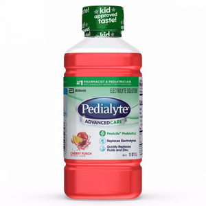 NUTRITIONALS PEDIALYTE ADVANCE CARE F/HYDRATION 33.81OZ BTL CHERRY (8/CS) [154-63057]