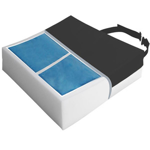 CUSHIONS WHEELCHAIR FOAM/GEL DUAL CHAMBER 26IN X 18IN X 3IN MADE USA (4/CS) [600-WC2618-EA]