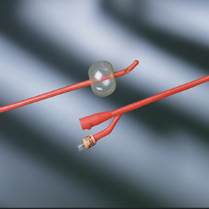CATHETERS FOLEY 2 WAY DISP ST COUDE RED RUBBER LATEX TIEMANN TIP 22FR 30CC LUBRICATH BARDEX (12/BX) [BU0103L22]