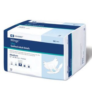 BRIEFS DIAPERS ADULT EXT HVY ABS DISP LF 32-44IN MD WHITE WINGS ULTRA QUILTED (12/PK 8PK/CS) [150-77073]