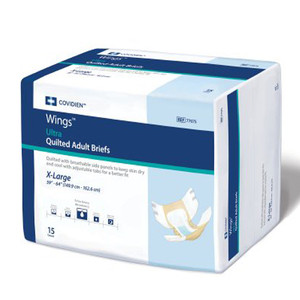 BRIEFS DIAPERS ADULT EXT HVY ABS DISP LF 59-64IN XL WHITE WINGS ULTRA QUILTED (15/PK 4PK/CS) [150-77075]
