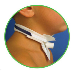 TRACHEOSTOMY TUBE TIES HOLDERS SOFT FOAM COLLAR VELCRO LF 2-PC FITS UP TO 11IN PEDIATRIC PEDI-TIE II (10/BX) [507-502P]