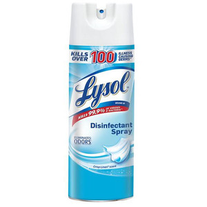 CLEANERS DISINFECTANT SPRAY AEROSOL HARD SURFACE 19OZ CRISP LINEN LYSOL (12/CS) [REC79329]