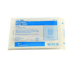DRAPE TOWEL ST NON-ABSORBENT 15IN X 26IN BLUE W/ADHESIVE STRIP (2/PK 60PK/CS) [150-7553]