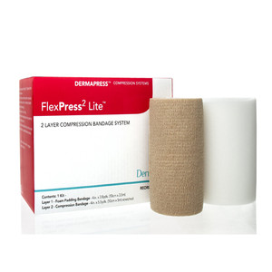 BANDAGES COMPRESSION SYSTEM 2-LAYER LF PAD/COMP LITE (4KIT/CS) [500-622P]