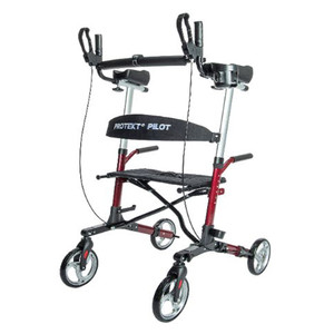 *DISC* WALKERS ADULT UPRIGHT ADJ HT 41-46IN W/19IN SEAT 300LB CAP RED PILOT (EA) [600-WU19-RD]