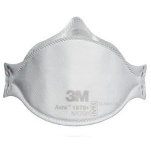 MASKS N95 HEALTH CARE PARTICULATE RESPIRATOR & SURGICAL FLAT FOLD STYLE FDA 510K / NIOSH CERTIFIED ELASTIC STRAP NOSEFOAM BULK PACK WHITE IND WRAP (440/CS) [3M1870]