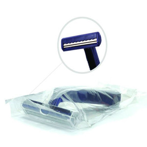 RAZORS TWIN BLADE DISP BLUE HANDLE INDIVIDUALLY WRAPPED (144/CS) [500-R144-IR]