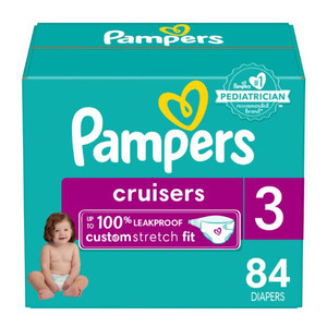 BRIEFS DIAPERS BABY DISP LF SIZE 3 WHITE PAMPERS CRUISERS (84/CS) [PM72901]