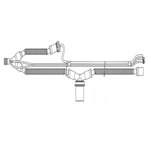 OXYGEN VENTILATOR CIRCUIT PEDIATRIC W/O PEEP INSP LIMB W/WATER TRAP 1.8M X 22MM PULMONETIC SYSTEMS (10/CS) [467-29662-001]