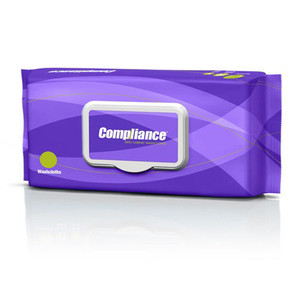 WIPES MOIST DISP SPUNLACE LF 8IN X 10IN SOFT PACK W/LID FRAGRANCE FREE COMPLIANCE (100/PK 6PK/CS) [600-WC3N1]