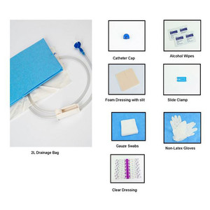DRAINAGE VACUUM BAG 2000ML W/PLEURAL DRAINAGE DRESSING PACK “COMPARE TO PULEREX” (5/CS) [789-R51401]