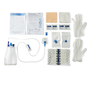 KITS/TRAYS DRAINAGE VACUUM BOTTLE 1000ML W/PLEURAL DRAINAGE DRESSING KIT “COMPARE TO PULEREX” (5/CS) [789-R51411]