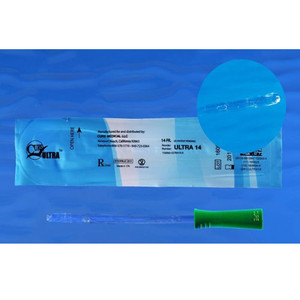 CATHETERS URETHRAL DISP ST INTERMITTENT PVC STRAIGHT TIP LF FEMALE 12FR 16IN W/O BPA DEHP (30/BX 10BX/CS) [500-UC14-ULTRA]