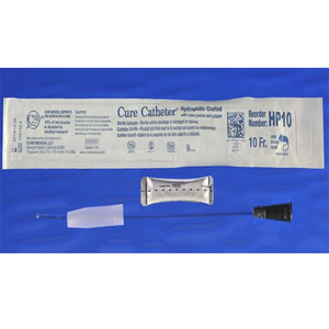 CATHETERS URETHRAL DISP ST INTERMITTENT PVC STRAIGHT TIP LF HYDROPHILIC COATED PEDIATRIC 10FR 10IN W/O BPA DEHP (30/BX 10BX/CS) [500-UCH10F]