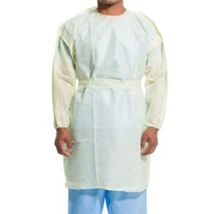 *USE - KC50692* GOWNS DISP ISOLATION OVERHEAD OPEN BACK/TIE AAMI2 FLUID RESISTANT SMS TRI-LAYER XL YELLOW (10/BG 10BG/CS 100/CS) [KC50694]