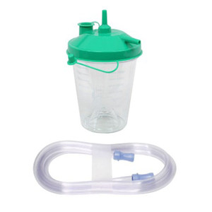 SUCTION ASPIRATOR ACCESSORIES CANISTERS DISP 800CC W/TUBING GREEN TOP (EA) [781-RES026]