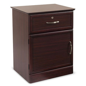 CABINET BEDSIDE 1 DOOR/1 DRAWER 24IN X 16IN 30IN MAPLE, MAHOGANY OR AMBER CHERRY FINISH (EA) [630-HC-NS1D]