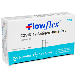 TEST SYSTEM KIT RAPID COVID SARS-COV-2 ANTIGEN OTC HOME 15MIN FLOWFLEX (1/BX 300BX/CS) [500-FLOWFLEX]