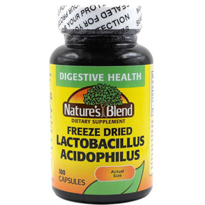 SUPPLEMENTS LACTOBACILLUS ACIDOPHILUS FREEZE DRIED .28MG CAPSULES NATURES BLEND (100/BTL) [PH913]