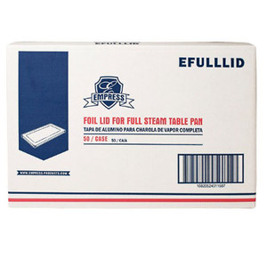 LIDS ONLY STEAM TABLE PAN FITS FULL SIZE 20.63IN X 12.76INX .28IN EMPRESS (50/CS) [500-FLID]