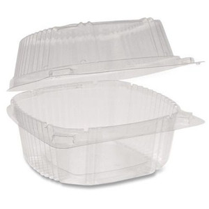 CONTAINERS HINGED LID SMARTLOCK 20OZ CLEAR 5.75IN X 6IN X 3IN PACTIV (500/CS) [500-TOGO20]
