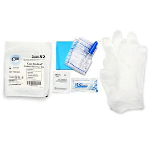 KITS/TRAYS INSERTION FOLEY CATH DISP ST W/UNIVERSAL CONNECTOR, UNDERPAD, WIPE, 2GLV, LUBRICANT AND BAG (90/BX) [500-CKIT-K2]