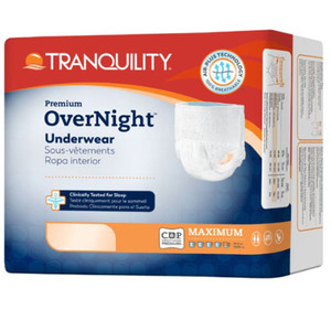 BRIEFS PULL UPS ADULT OVERNIGHT ABS DISP LF 75-95IN 3XL WHITE TRANQUILITY MADE USA (10/PK 4PK/CS) [149-2119]