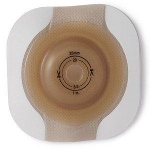 OSTOMY WAFER PRE-SIZED CONVEX 1IN FLANGE & UP TO 1 3/4IN STOMA W/CERAPLUS GREEN NEW IMAGE (5/BX 36BX/CS) [HOL11904]
