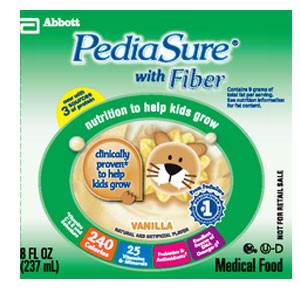 NUTRITIONALS PEDIASURE W/FIBER F/CHILD 8OZ CAN VAN (24/CS) [154-67529]